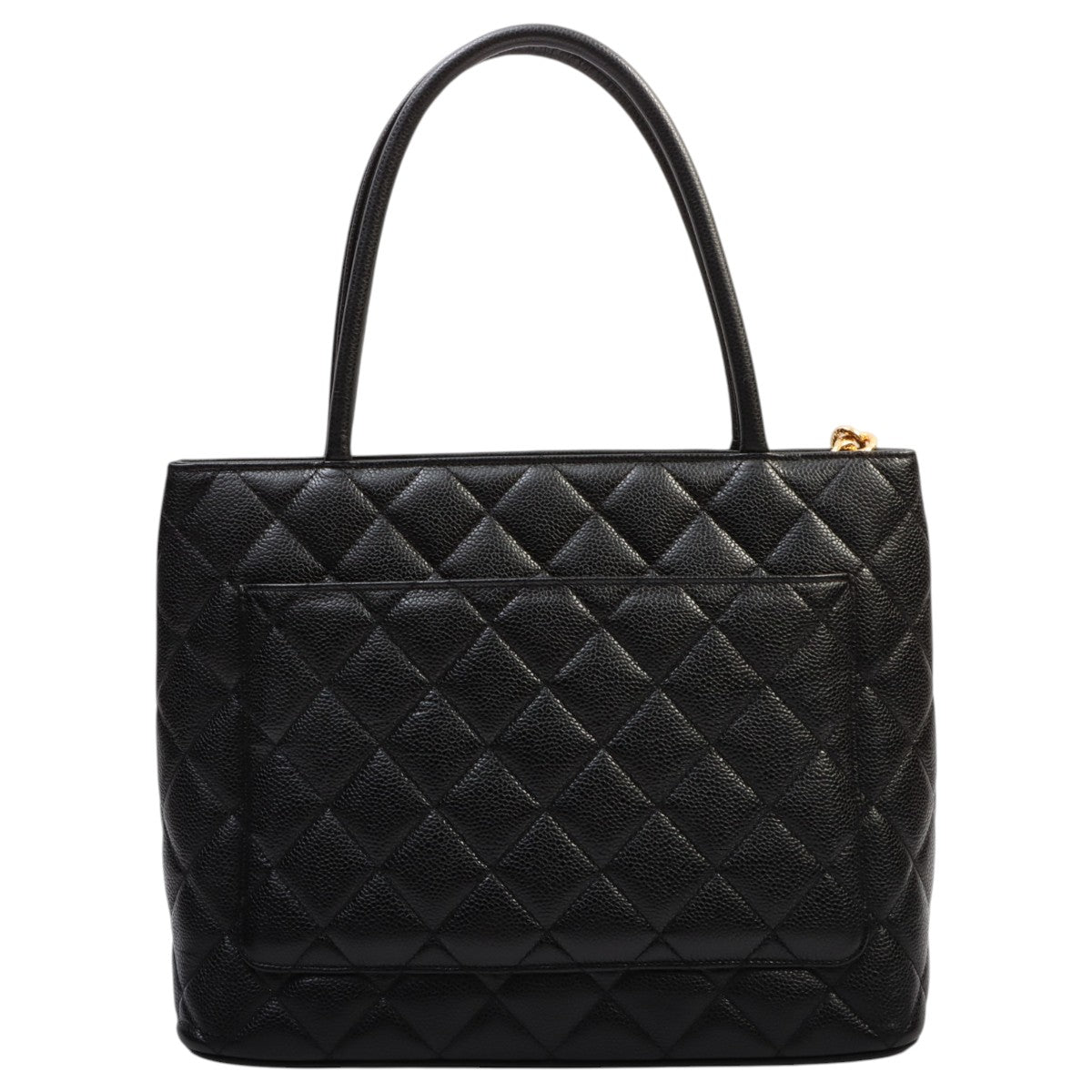 Black Caviar Leather CC Mark Stitch "Fukko" Tote Bag (circa 2000)