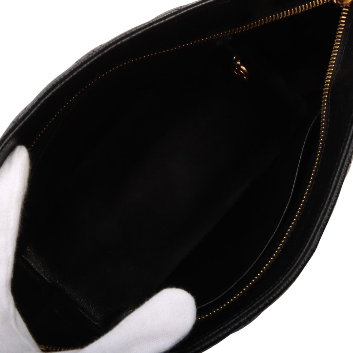 Black Caviar Leather CC Mark Stitch "Fukko" Tote Bag (circa 2000)