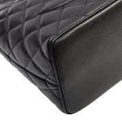 Black Caviar Leather CC Mark Stitch "Fukko" Tote Bag (circa 2000)