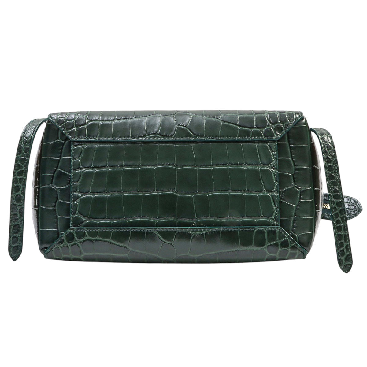 Croco-embossed belt bag micro green