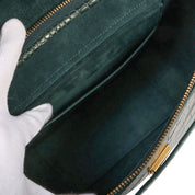 Croco-embossed belt bag micro green
