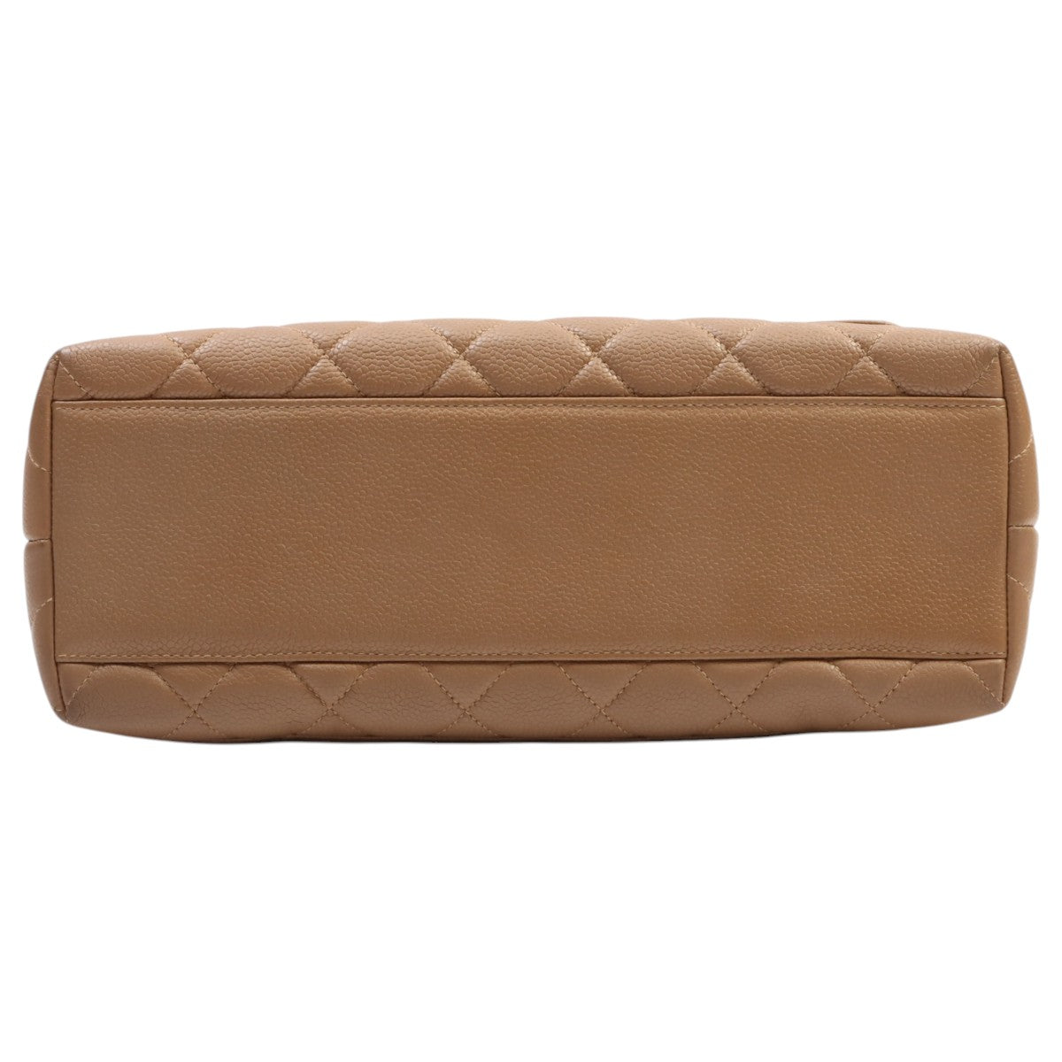circa 1997 Caviar Skin CC Turn-lock Handbag Beige