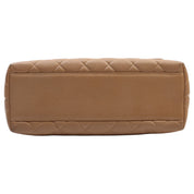 circa 1997 Caviar Skin CC Turn-lock Handbag Beige