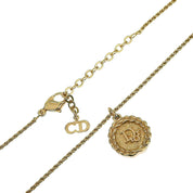 Circle Logo Plate Necklace Gold