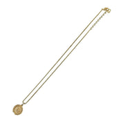 Circle Logo Plate Necklace Gold