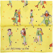 カレ70 LES PARISIENNES DE KIRASスカーフ イエロー