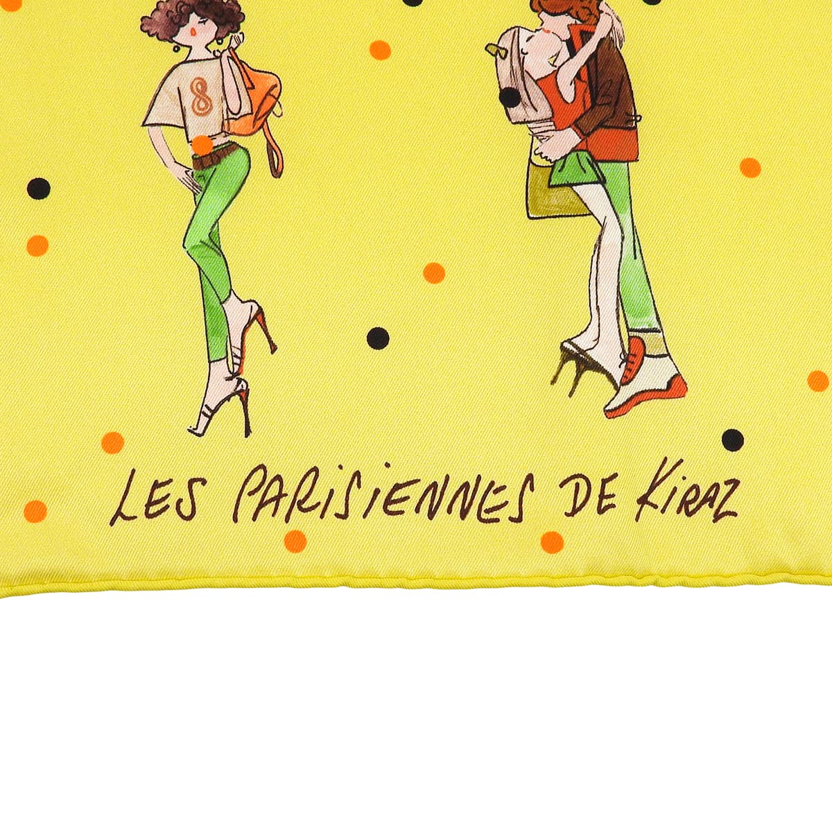 カレ70 LES PARISIENNES DE KIRASスカーフ イエロー