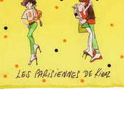 カレ70 LES PARISIENNES DE KIRASスカーフ イエロー