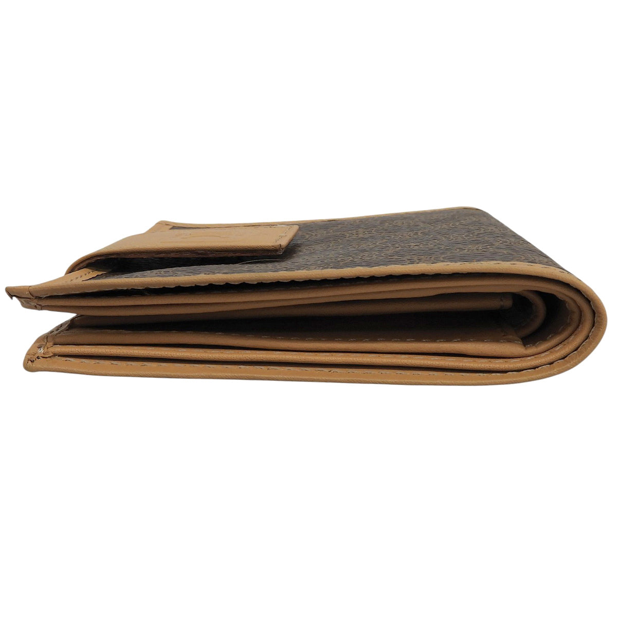 マカダムパターンロゴエンボスウォレット ブラウン/ベージュ