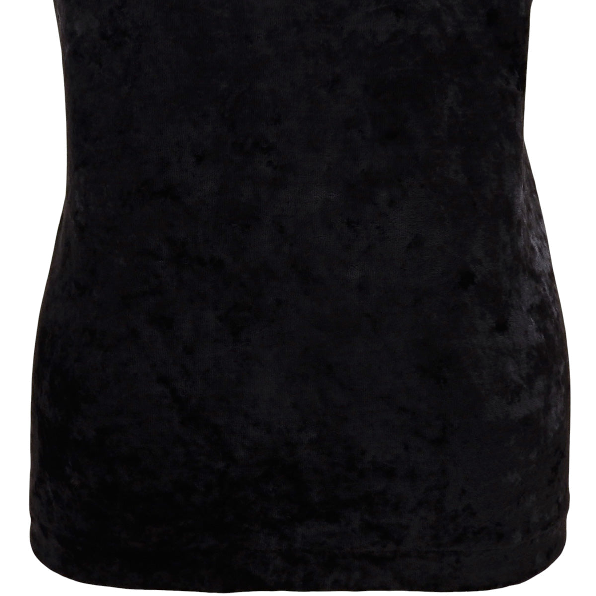 Velour Logo Rhinestone T-Shirt #S Black