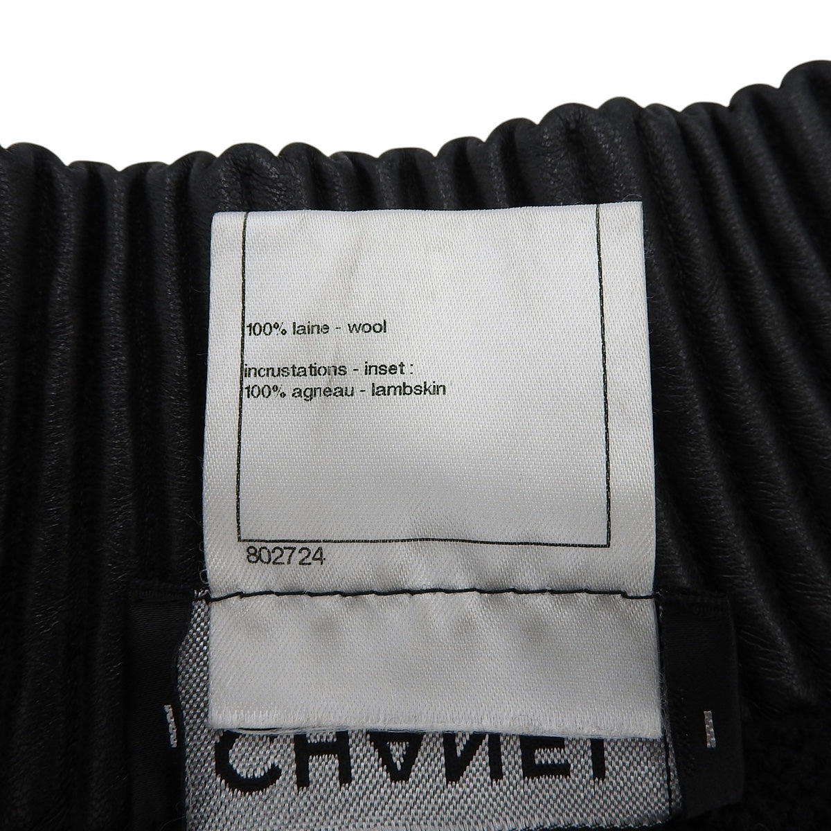 2012 Wool and Leather Combo CC Logo Zip-Up Blouson #34 Black
