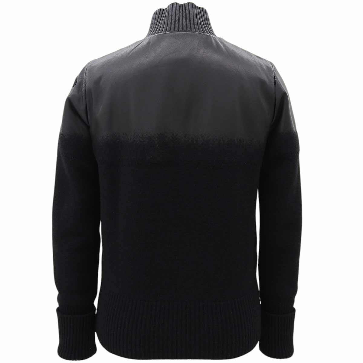 2012 Wool and Leather Combo CC Logo Zip-Up Blouson #34 Black