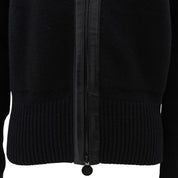 2012 Wool and Leather Combo CC Logo Zip-Up Blouson #34 Black