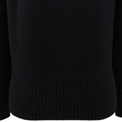 2012 Wool and Leather Combo CC Logo Zip-Up Blouson #34 Black