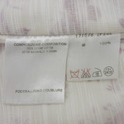 Logo Button Flower Pattern Skirt #38 Bordeaux/Ivory