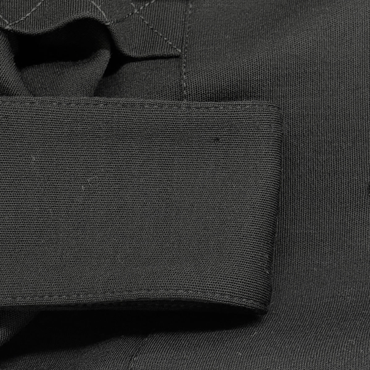 Wool Matelassé Stitch CC Logo Button Coat #36 Black