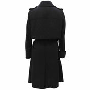 Wool Matelassé Stitch CC Logo Button Coat #36 Black