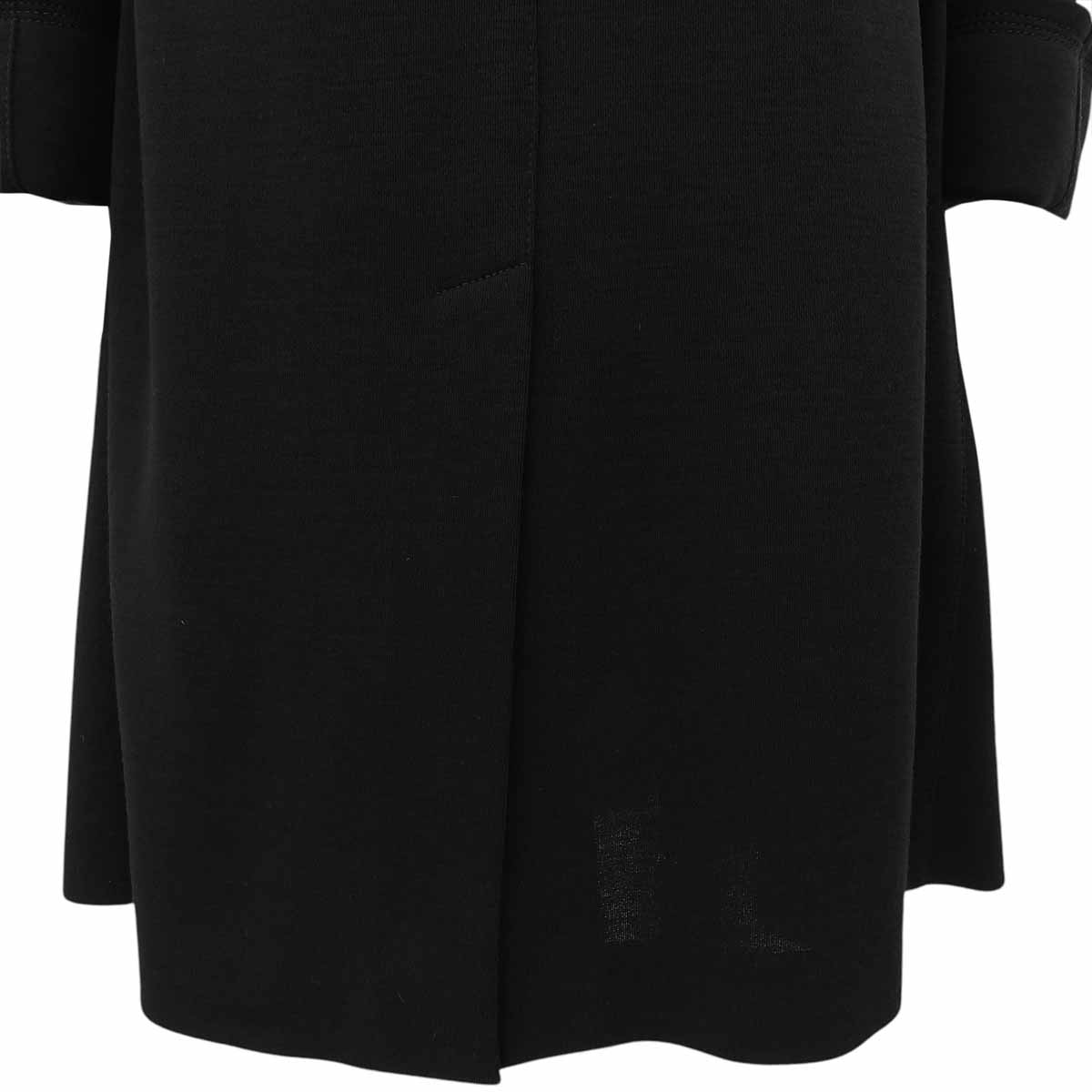 Wool Matelassé Stitch CC Logo Button Coat #36 Black