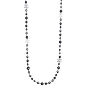 2013 Pearl CC Logo Long Necklace Black
