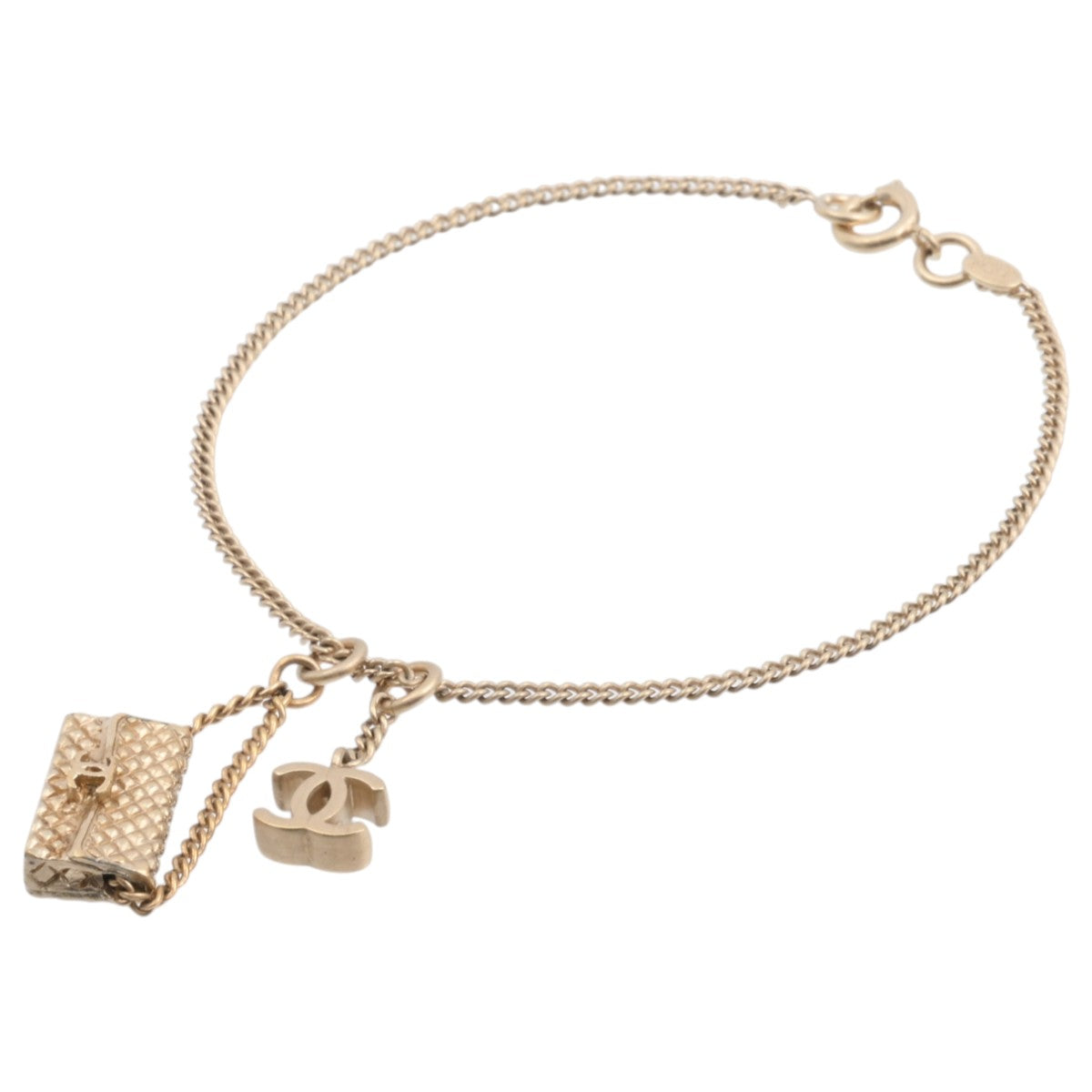 2005 Matelassé motif CC logo bracelet, gold