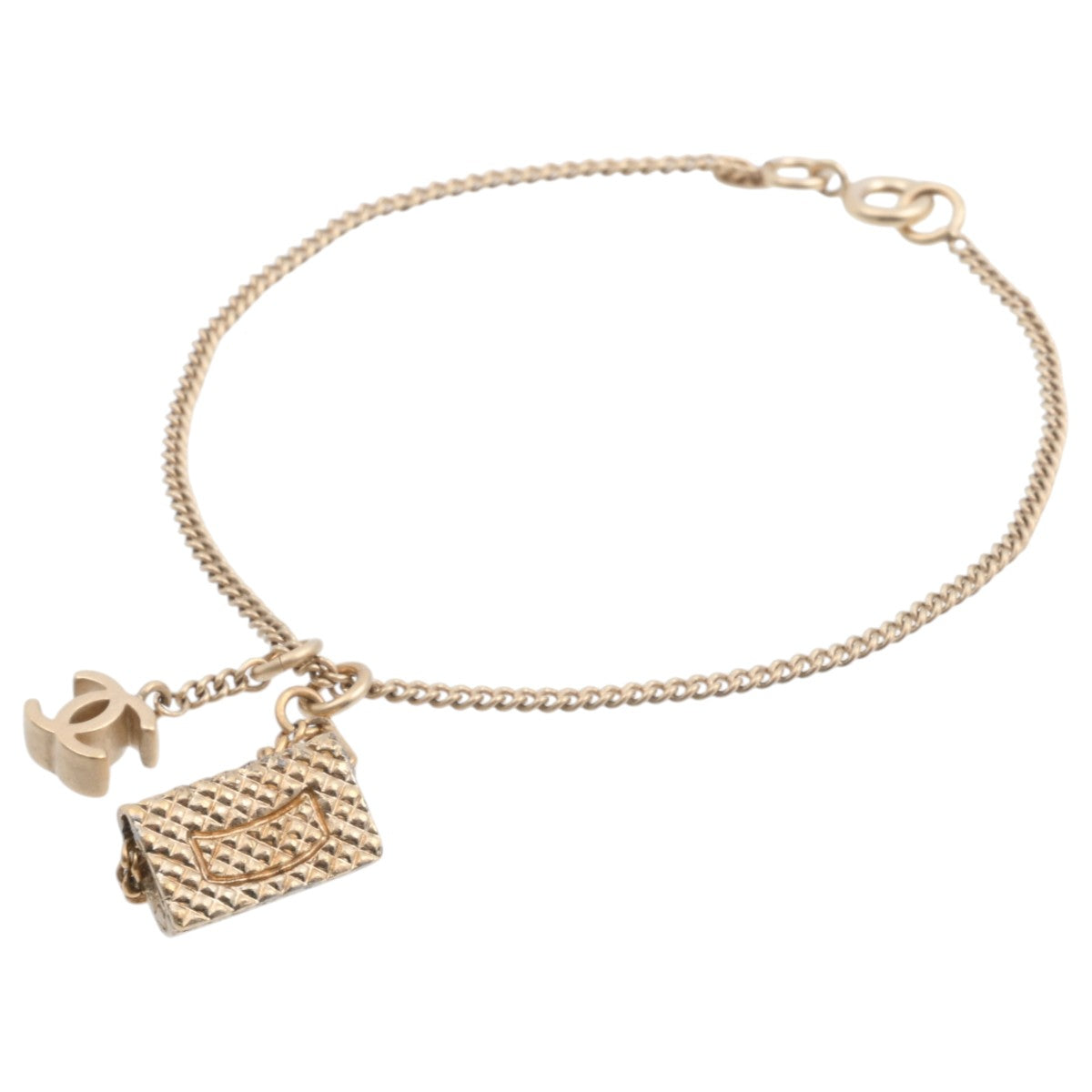 2005 Matelassé motif CC logo bracelet, gold