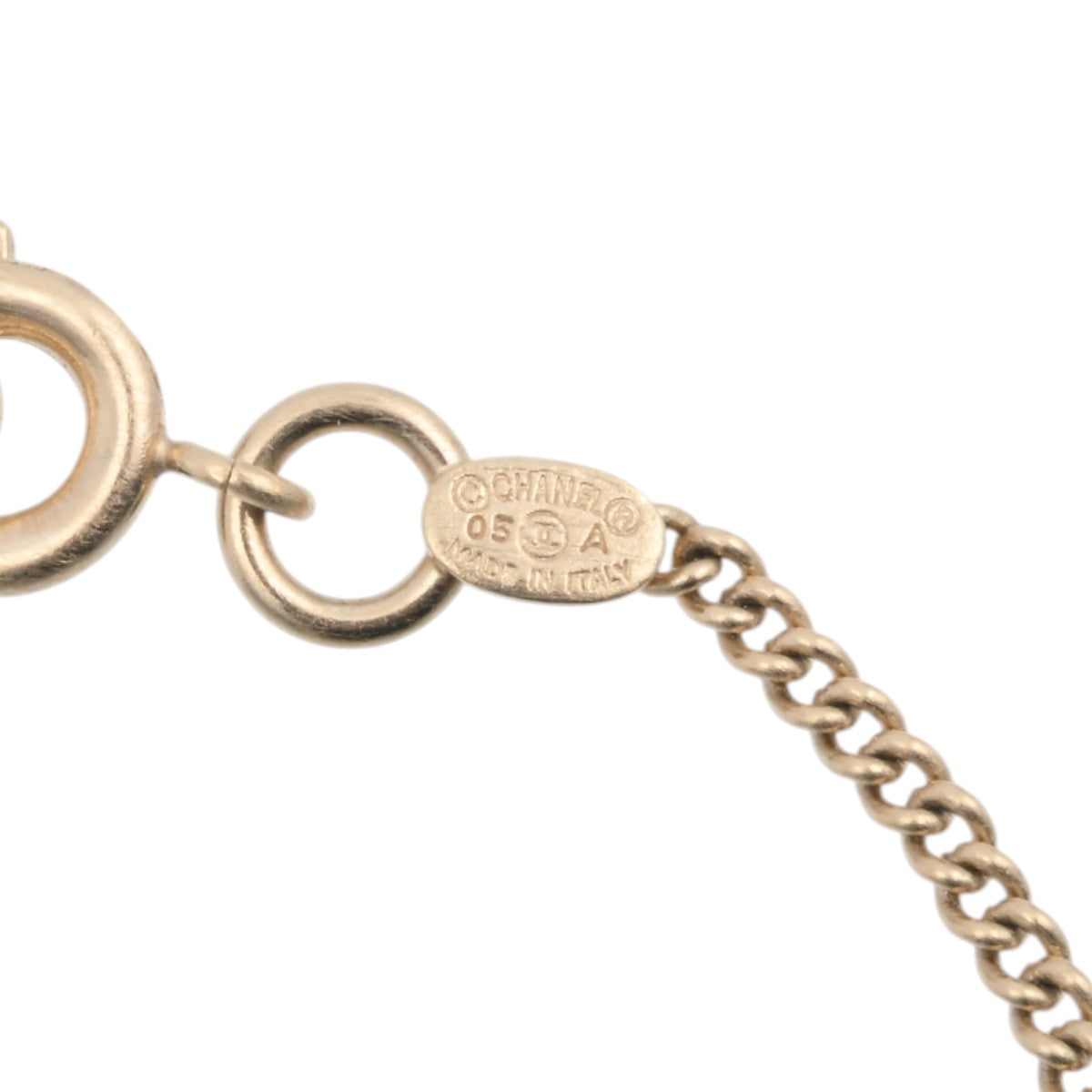 2005 Matelassé motif CC logo bracelet, gold