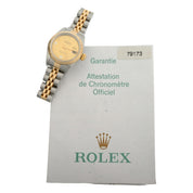 Circa 2002, Datejust 26mm 79173, 2-diamond, automatic, champagne