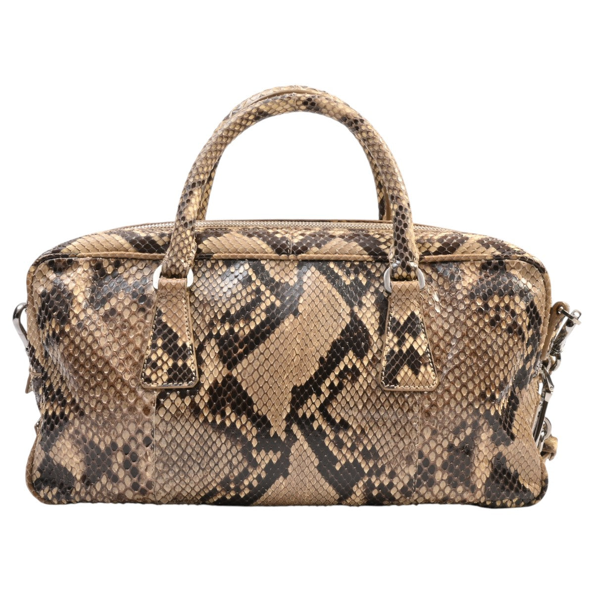 Python Logo Plate 2-Way Bag Beige