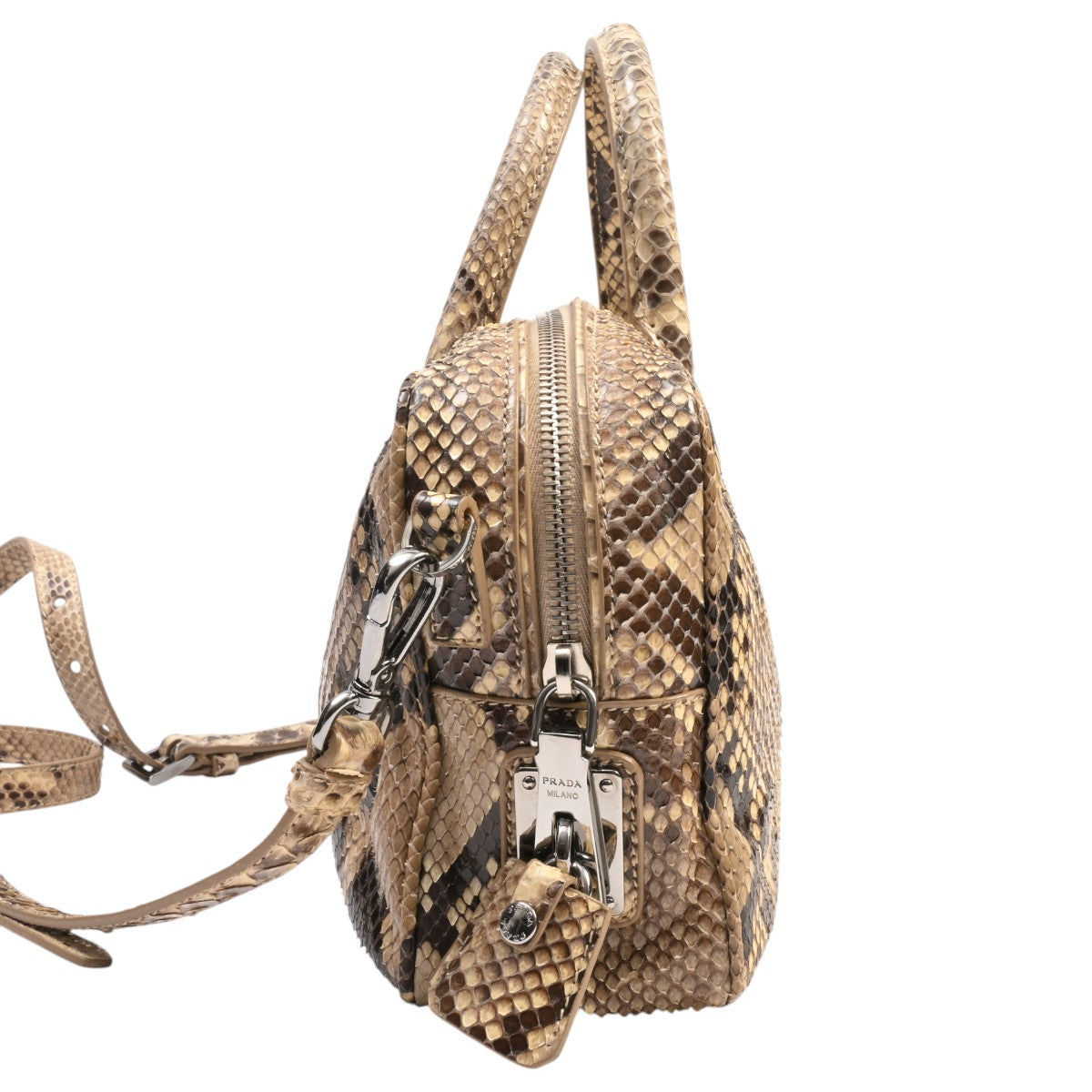 Python Logo Plate 2-Way Bag Beige