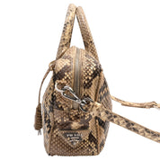 Python Logo Plate 2-Way Bag Beige