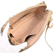 Python Logo Plate 2-Way Bag Beige