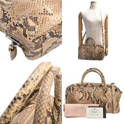 Python Logo Plate 2-Way Bag Beige