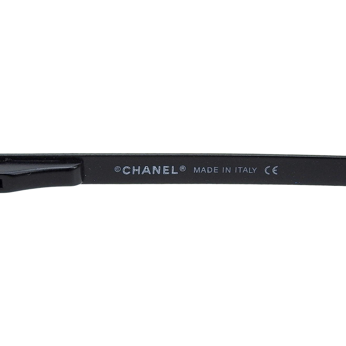 Rhinestone CC Logo Sunglasses Black