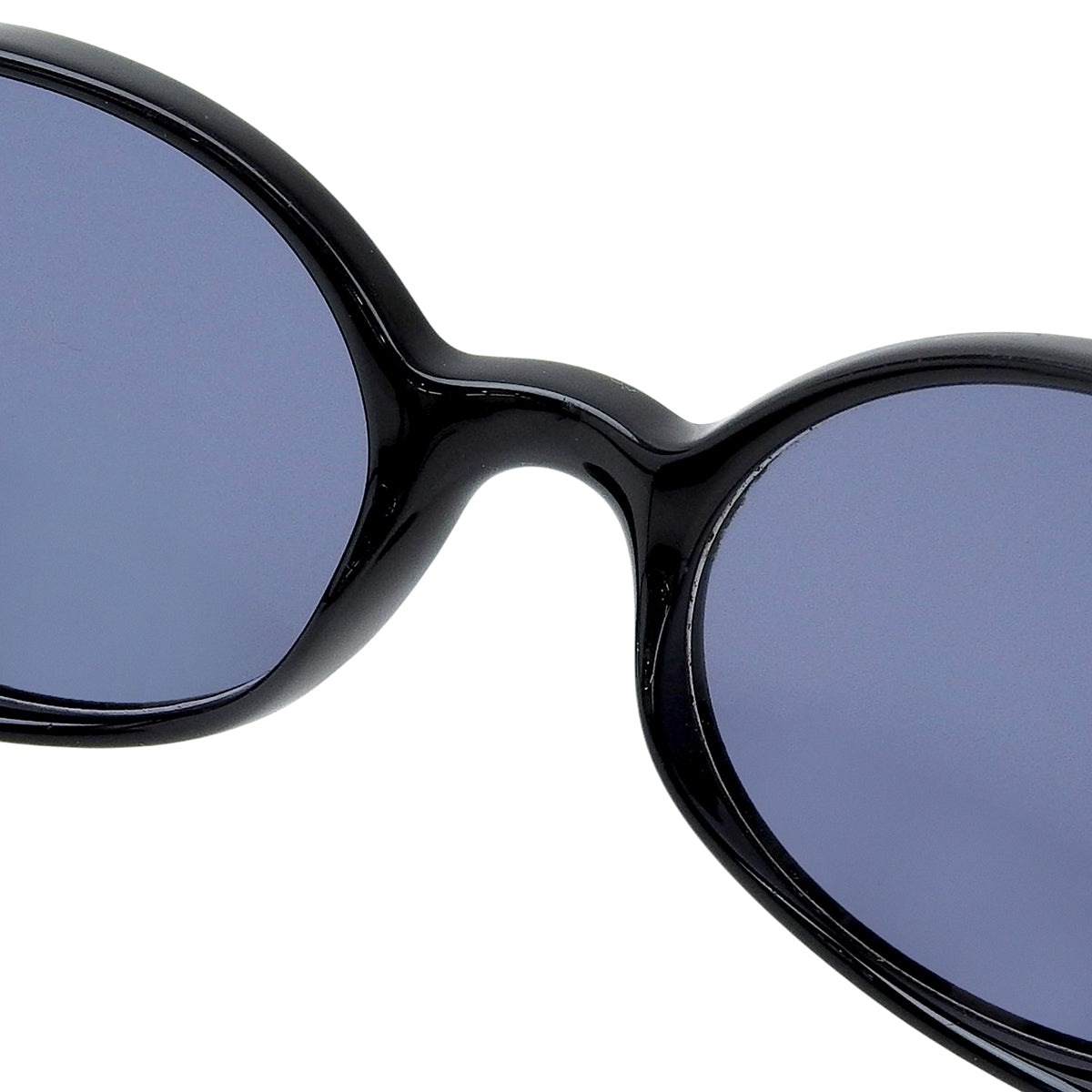 CC Mark Plate Round Sunglasses Black