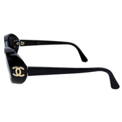 CC Mark Plate Round Sunglasses Black