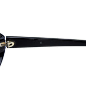 CC Mark Plate Round Sunglasses Black