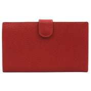 Circa 1998 Caviar Skin CC Logo Stitch Long Wallet Red