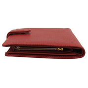 Circa 1998 Caviar Skin CC Logo Stitch Long Wallet Red