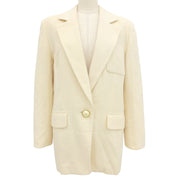 Logo Button Jacket #M Ivory