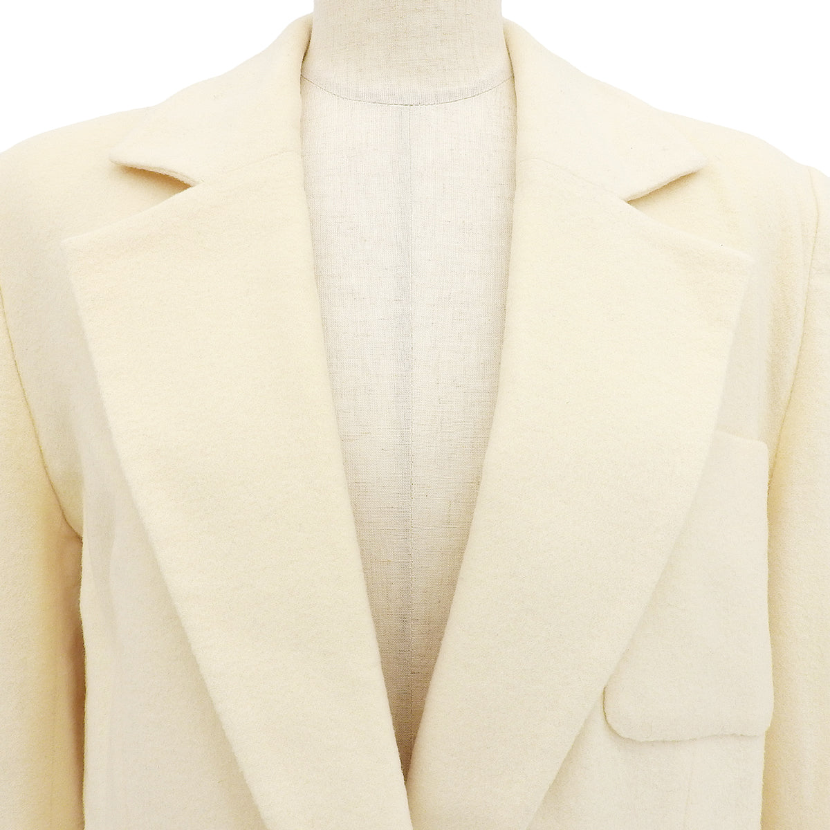 Logo Button Jacket #M Ivory