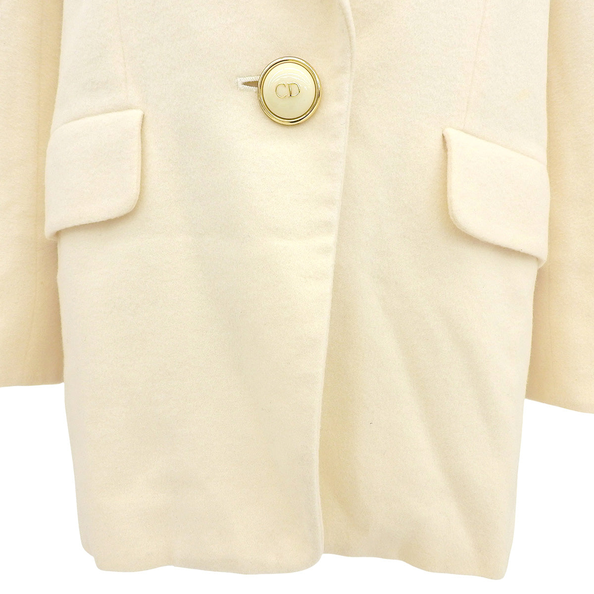 Logo Button Jacket #M Ivory