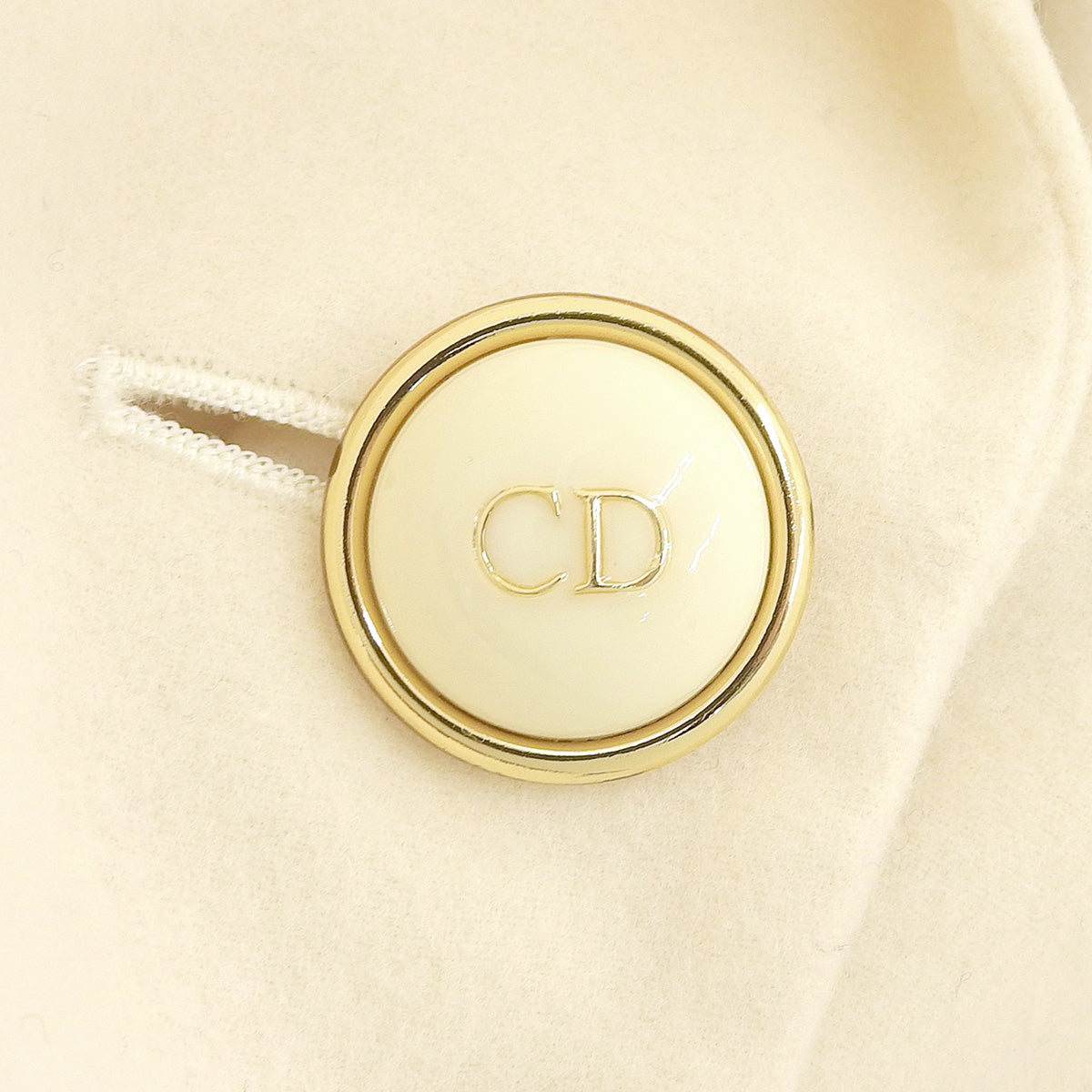 Logo Button Jacket #M Ivory
