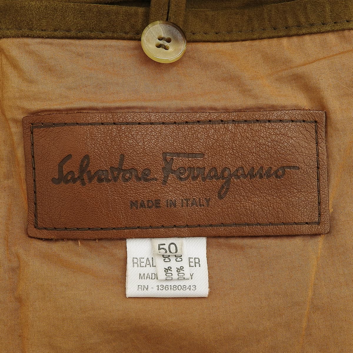 レザージャケット #50 カーキ