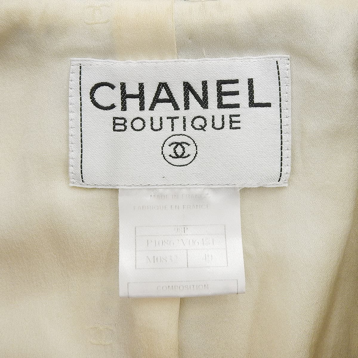 1998 Vintage CC Logo Button Jacket #40 Ivory