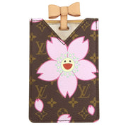 2003 Takashi Murakami Collaboration Monogram Cherry Blossom Etui Miroir Brown
