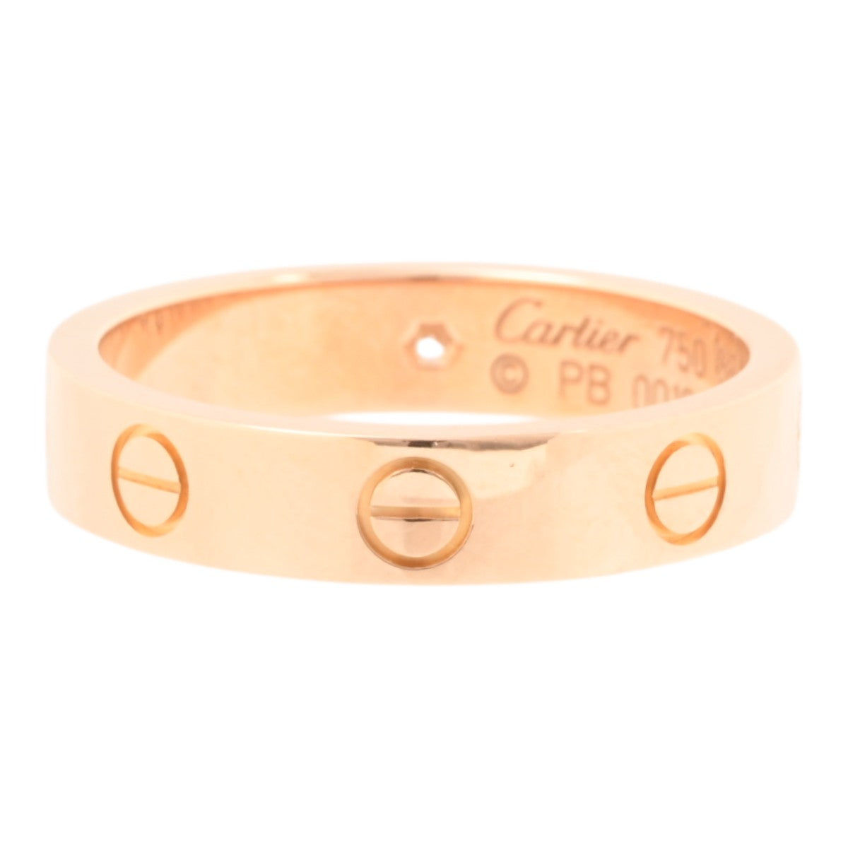 18K Diamond Love Ring #52 Pink Gold