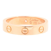 18K Diamond Love Ring #52 Pink Gold