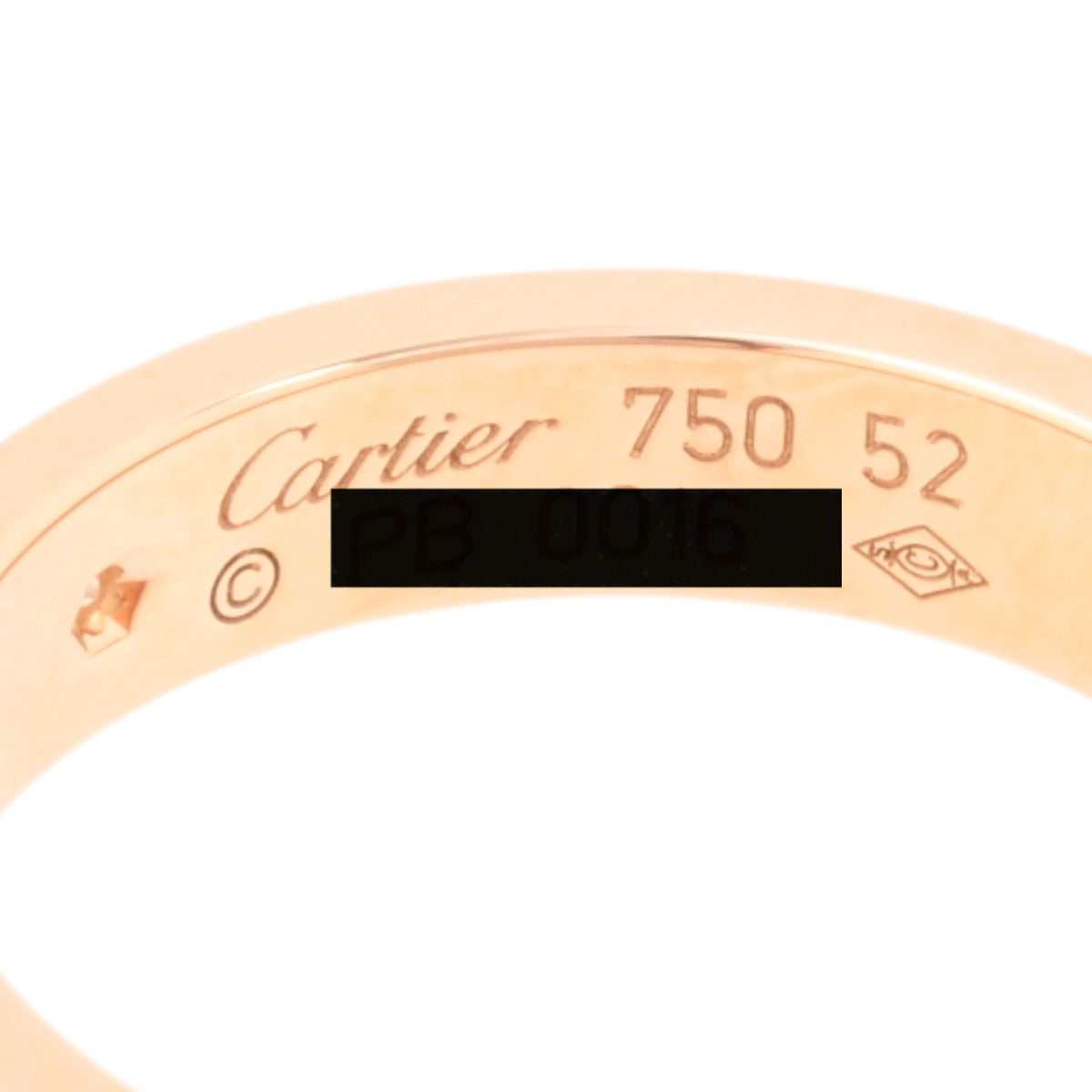 18K Diamond Love Ring #52 Pink Gold
