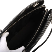 Circa 2014 Caviar Skin CC Logo Stitched Chain Tote Bag Black