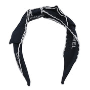 Logo Ribbon Headband Black